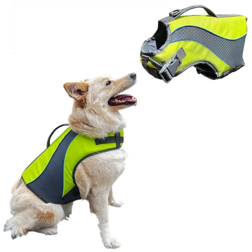 KONG HydroPro Dog Flotation Life Jacket Vest, Swimming Float Aid with Safety Handle, Adjustable Comfortable Durable Preser...