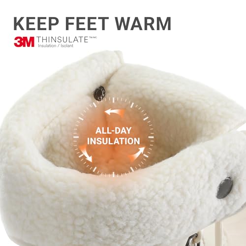 DREAM PAIRS Womens Winter Snow Duck Boots,Waterproof Mid Calf Anti-slip Stability Lace Up Faux Fur Lining Warm Cozy Boots ...