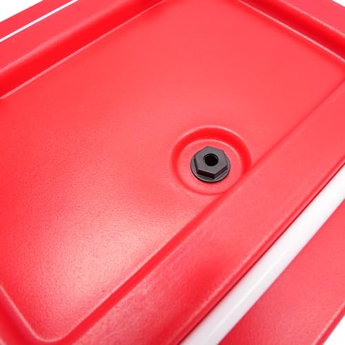 Insulated Beverage Dispenser, 20L/ 5.28 Gallon Red Hot and Cold Drink Container Thermal Drink Dispenser Cooler Server with...