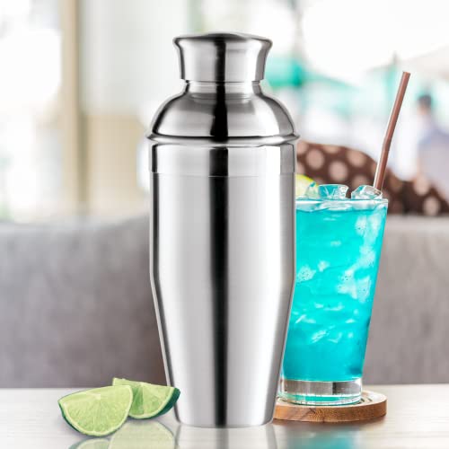 OGGI Classic Cocktail Shaker Stainless - 26 oz, Stainless Steel Construction, Built in Strainer - Ideal Home Bar Drink Mix...