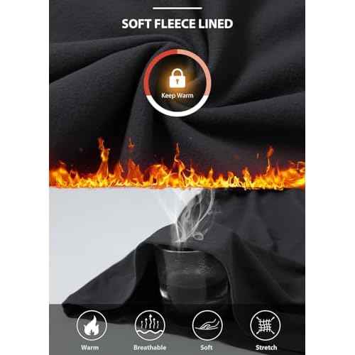 baleaf Thermal Long Sleeve Women Shirts Winter Clothes Cowl Neck Warm Fleece Base Layer Tops with Balaclava and Thumbholes