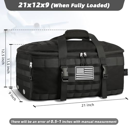 ETRONIK Gym Bags for Men Women, Carry On Luggage 22x14x9 Airline Approved, Tactical Duffle Bag with Shoe Compartment, 3 in...