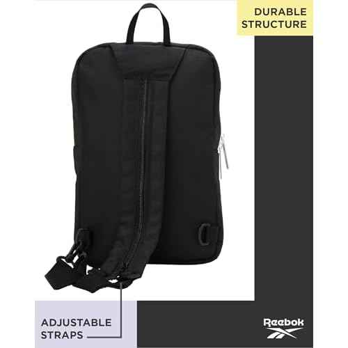 Reebok Unisex Crossbody Sling Bags ? Compact Convertible Strap Cross Body Bag Travel Sling Bag - Gym & Travel Essential