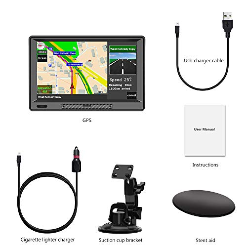 AWESAFE GPS Navigator for Car,Latest 2025 Map,9 inch Touch Screen Real Voice Spoken Navigation System for Cars, Vehicle GP...