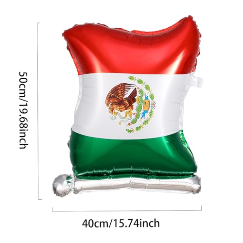 Mexico Balloon Arch Garland Kit, 154 pcs Green White Red Gold Mexico Flag VIVA Foil balloons for Mexico Independence Day J...