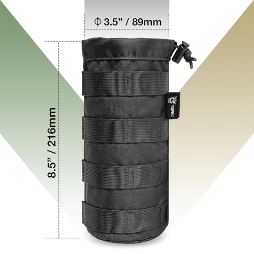 TSPRO Tactical MOLLE Water Bottle Pouch, Durable, Universal Water Bottle Holder Fit for 16-32 oz Bottles - Outdoor, Hikin...
