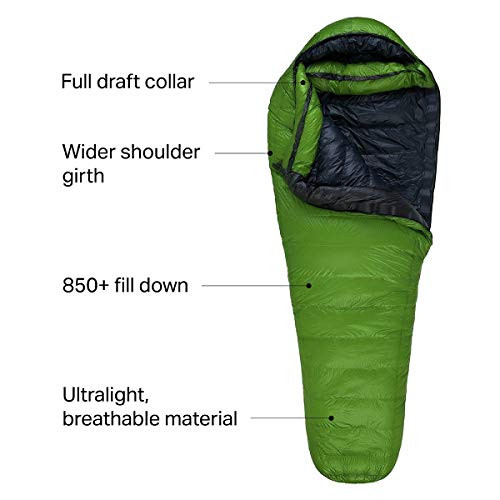 Western Mountaineering 10 Degree Versalite Sleeping Bag Moss Green 6FT / Left Zip