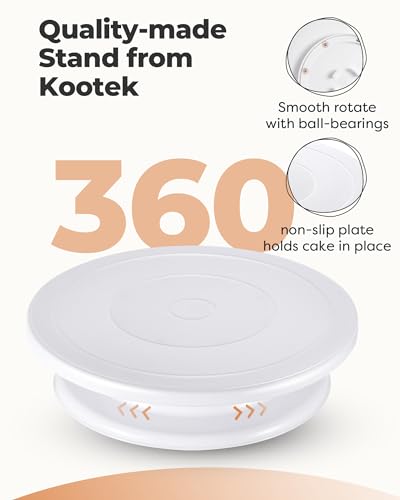 Kootek 71PCs Cake Decorating Kit, Baking Supplies Tools - Includes Cake Stand Turntable, 12 Icing Piping Tips Set, 2 Frost...