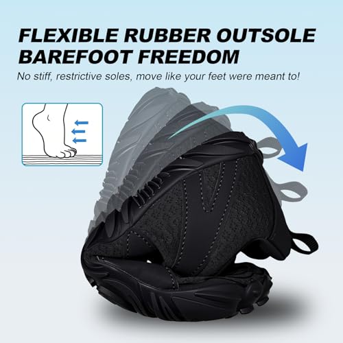 Hike Barefoot Shoes Womens Men Footwear,Pro-Healthy&Non-Slip Water Shoe for Women Men, Wide Toe Running Shoes Boots Sneake...