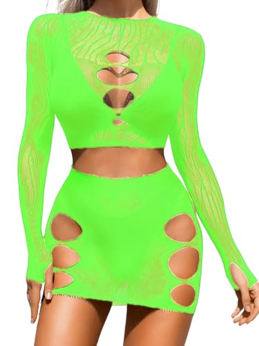 EHSUYAB Sexy Dancewear, Exotic Lingerie Two Piece Set, Club Party Outfits
