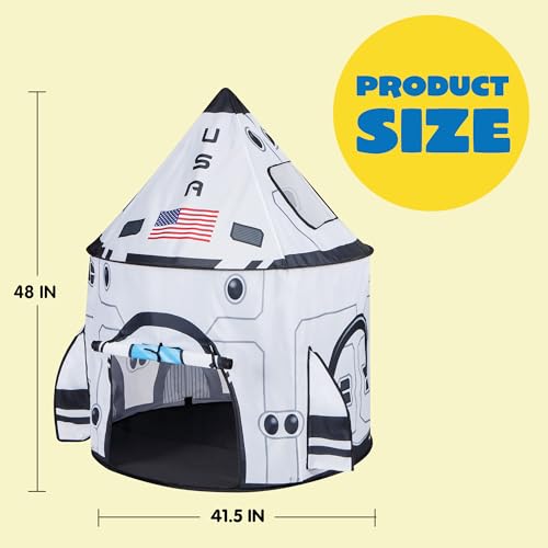 JOYIN Rocket Ship Play Tent Pop up Play Tent Kids Indoor Outdoor Spaceship Playhouse Tent Set
