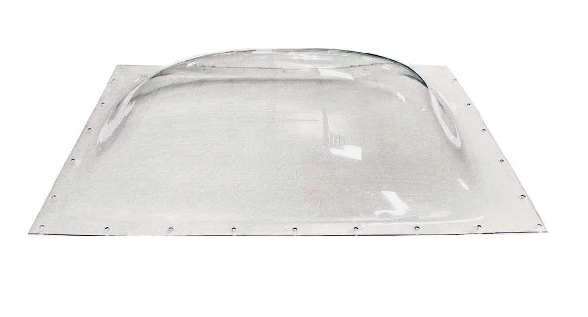 SCT RV Skylight Outer Dome, Clear - 14" x 22", Flange 17" x 25" + Dicor 501LSW-1 Lap Sealant Bundle