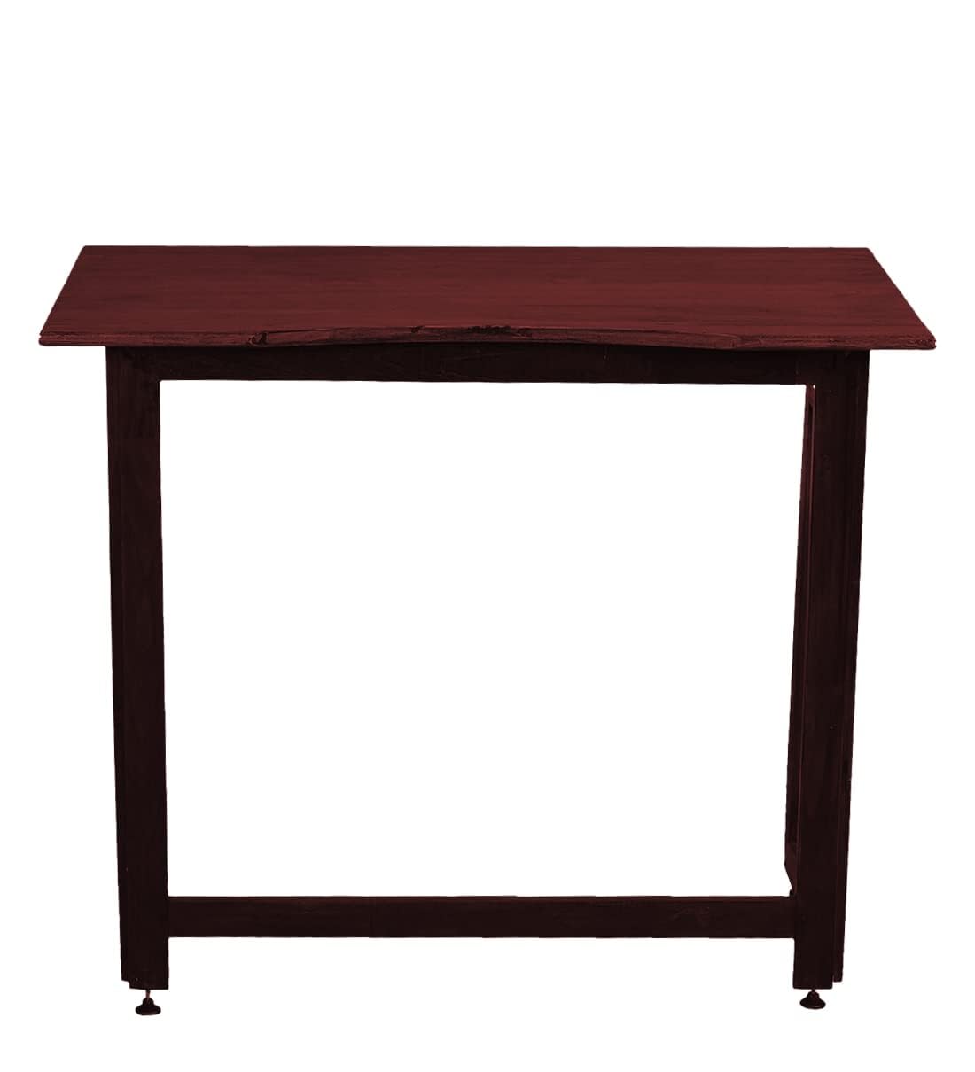Dawn Riser Solid Wood Folding Table Desk, Writing, Laptop, PC, Space Saving, Easy Storage, Sleek Design, DIY Home Office Desk, Small Spaces Mahogany Color