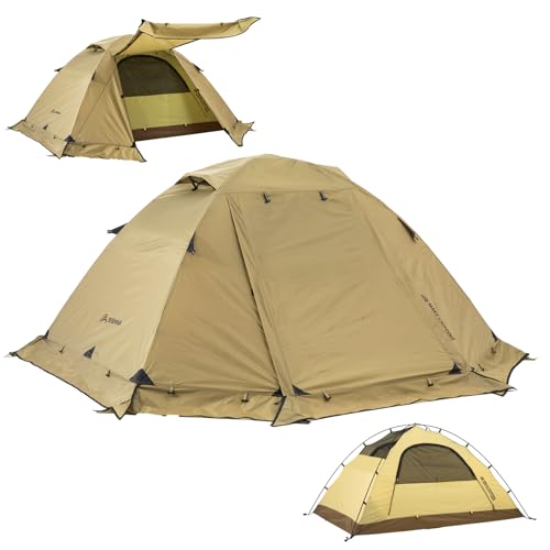 BISINNA 4 Season Tent for Backpacking Winter Tents 2 Person Lightweight Cold Weather Tents Waterproof Double Layer All Sea...