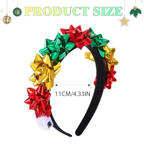 TWINKLEDE Light Up Christmas Headband Sparkly Led Hair Accessories for Women
