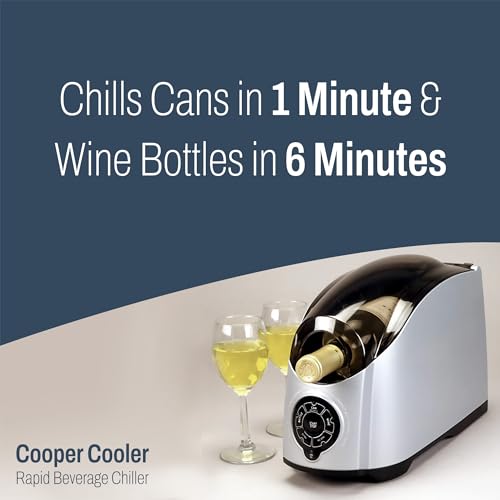 Cooper Cooler - Rapid Beverage & Wine Bottle Chiller for Home Bars & Dorms, Automatic Touchpad, Quick Chill Functionality,...