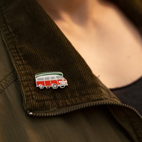 Camp Life Camper Van & Canoe Pin – Wanderlust-Inspired Travel-Themed Pin, Road Trip Accessory, Outdoor Lifestyle Gift, Lak...