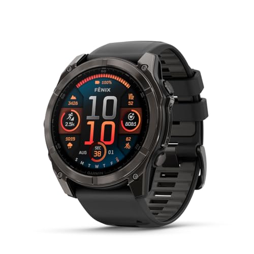 Garmin fēnix® 8 – 51 mm, AMOLED, Sapphire, Premium Multisport GPS Smartwatch, Long-Lasting Battery Life, Dive-Rated, Buil...