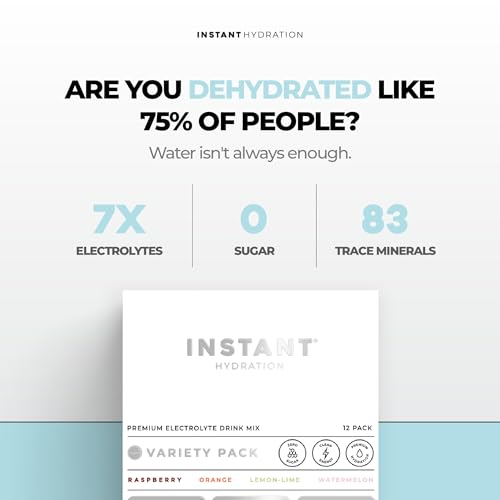 Instant Hydration Electrolytes Powder Packets - Variety Pack - Zero Sugar - Keto, Vegan, Gluten-Free, Non-GMO - Boost Reco...
