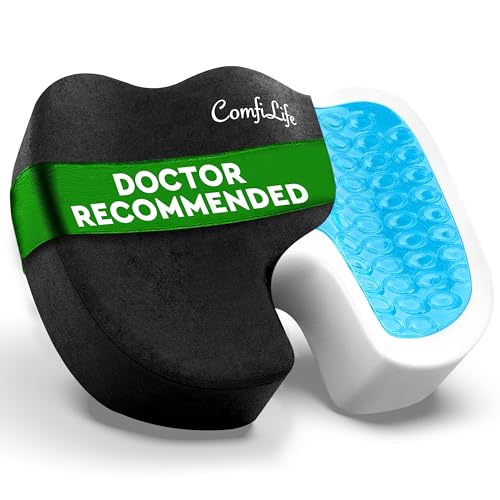 ComfiLife Premium Gel & Memory Foam Seat Cushion – Doctor Recommended Office Chair Cushion, Car Seat Cushion – Chair Cushi...