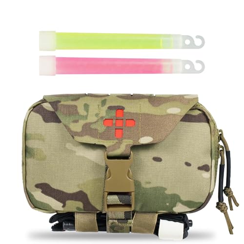Lonloke Ifak Pouch-Rapid Deployment Tactical MOLLE Trauma Kit Pouches, Quick Release Tear-Off Medical First Aid Kit Organi...