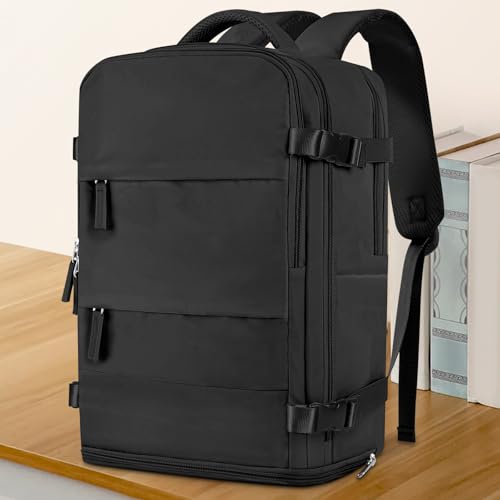 coowoz Large Travel Backpack For Women Men,Carry On Backpack Flight Approved,Hiking Backpack Waterproof Outdoor Sports Ruc...