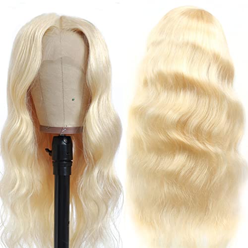 613 Lace Front Wig Human Hair 26 Inch Blonde Lace Front Wig Human Hair 613 Lace Frontal Wig for Women Pre Plucked with Baby Hair Brazilian Blonde Body Wave Wigs