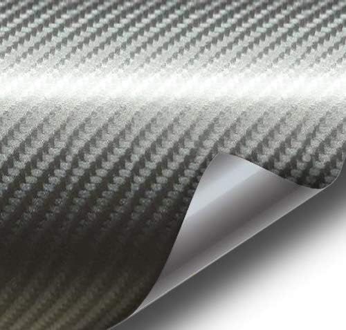 VViViD® Meteorite Dark Grey True R Carbon Fiber Vinyl Wrap Roll with Air Release Technology (1ft x 5ft)