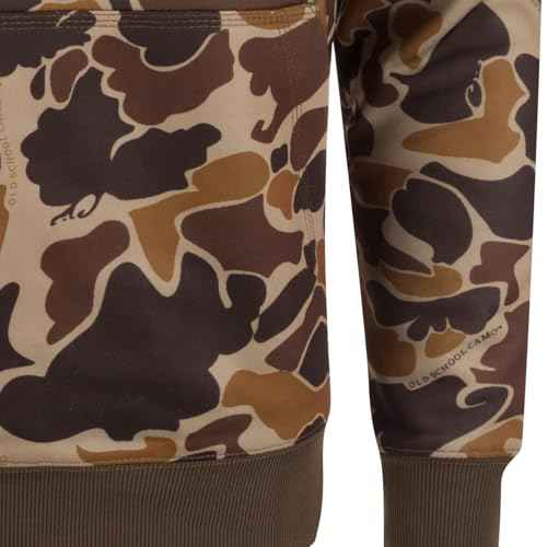Drake Waterfowl Men's Back Eddy Embossed DW2298 Midweight Hunting Stretch Hoodie w/Kangaroo Pocket & Water Resistant Finish