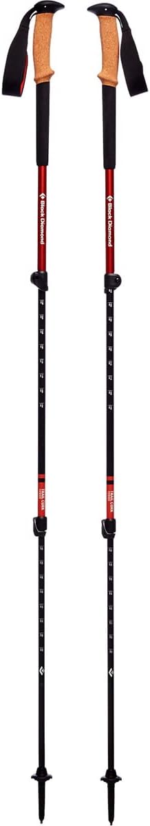 BLACK DIAMOND Trail Cork Trekking Poles (Pair) | Lightweight Collapsible Aluminum Hiking Poles | Natural Cork Grips | Flic...