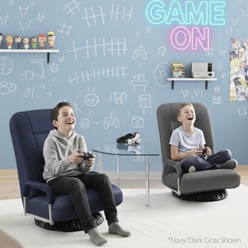 Best Choice Products Swivel Gaming Chair 360 Degree Multipurpose Floor Chair Rocker for TV, Reading, Playing Video Games ...