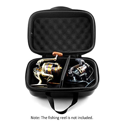 Lixada Fishing Reel Case - 3 Compartment Waterproof Spinning Reel Protective Cover - Fishing Tackle Storage Bag