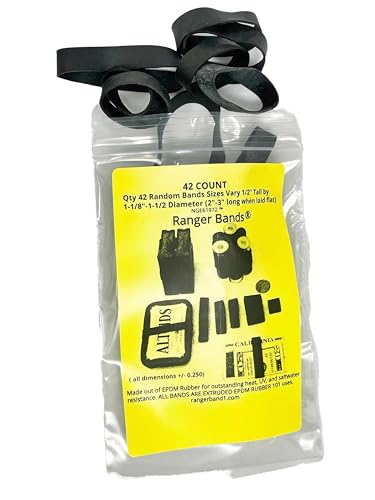 Ranger Bands® 42 Count Random Extra Stretch Made from EPDM Rubber for Survival, Emergency Tinder and Strapping Gear Made i...