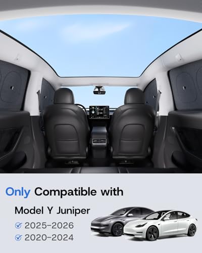 SUMK Universal Side Window Sunshade for Tesla Model Y (Juniper) Accessories [100% Sun Protection] Perfect Camping & Privac...