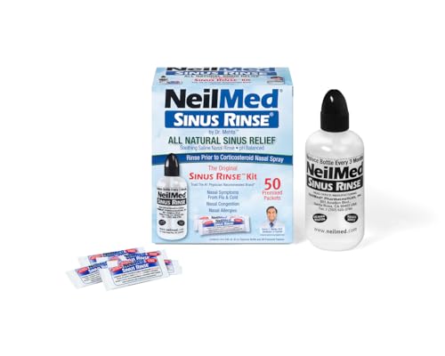 NeilMed Sinus Rinse - A Complete Sinus Nasal Rinse Kit, 50 count (Pack of 1) Count may vary