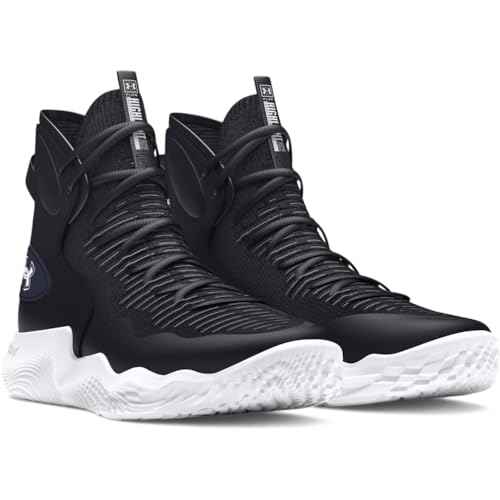 Under Armour Women's Flow Highlight Ace, (001) Black/Castlerock/Mod Gray, 6, US