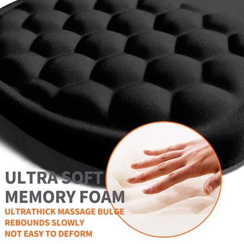 Armanza Ergonomic Joint Wrist Support Mouse Pad with Memory Foam Cushion Massage Bump, Carpal Tunnel Pain Relief Mousepad ...