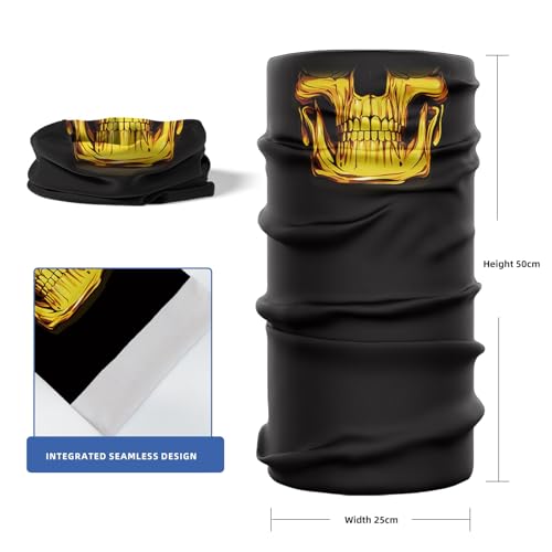 Skull Face Neck Gaiter Multifunctional Headwear for Cycling and Outdoor Sports