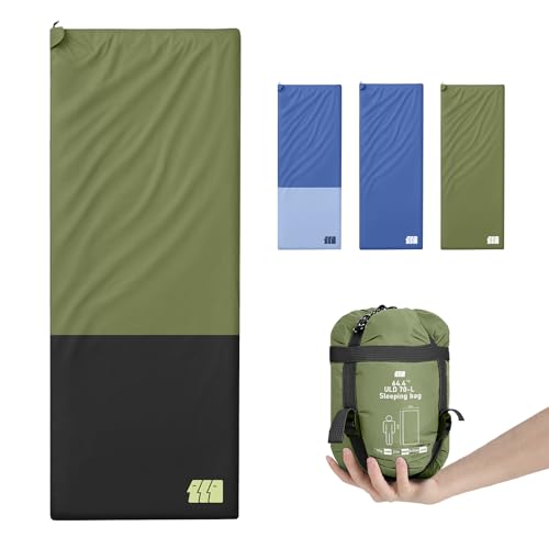 Ultralight Warm Weather Sleeping Bag - Portable, Waterproof, Compact Lightweight, Comfort with Compression Sack - Great fo...