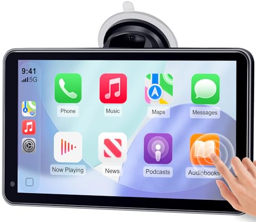 Carplay for Apple Portable Car Screen: Easy Setup 7 Inch Android Auto - Wireless Car Play Touchscreen with GPS Navigation,...