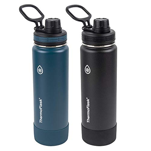 ThermoFlask Bottle with Spout Lid - Stainless Steel Water Bottles with Double-Wall Insulation & BPA-Free Spout Lids - Lea...