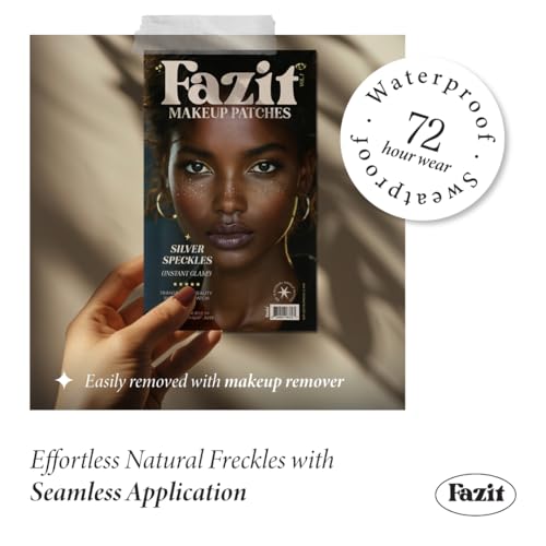 Fazit Makeup Patches - Silver Speckles - Glow Up Make-Up Patches - Cute Glitter Makeup Accessories for Women - Cosmetic Gl...