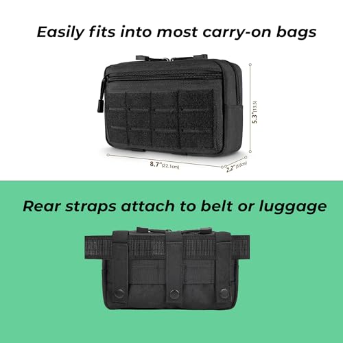 Victor and Valor - Toiletry Bag and Beard Comb for Bearded Men - Survival Bag, Tactical Molle Dopp Kit for Men Large Capac...