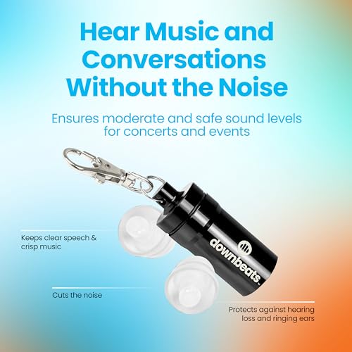 High Fidelity Ear Plugs for Hearing Protection - Discreet, Clear Ear Plugs for Concerts, Festivals & Noisy Events - Up to ...