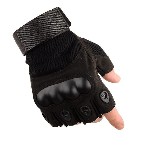 Outdoor Tactical Hard Knuckle Gloves Army Fingerless Gloves Paintball Airsoft Combat Riding Hiking