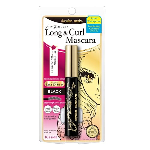 HEROINE MAKE by KISSME Waterproof Mascara Black | Tubing Mascara Volume and Length by Defining Fiber for Long and Curl Eye...