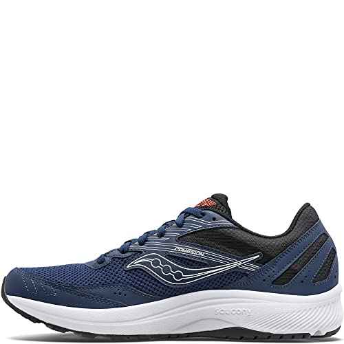 Saucony Men's Cohesion 15 Running Shoe, Navy/Silver, 9 W