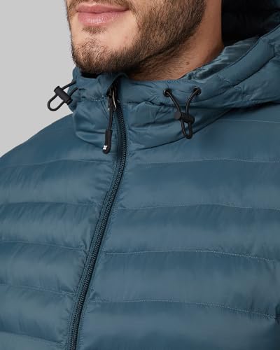 32 Degrees Heat Men’s Lightweight Packable Hooded Jacket – Water Resistant Travel Puffer