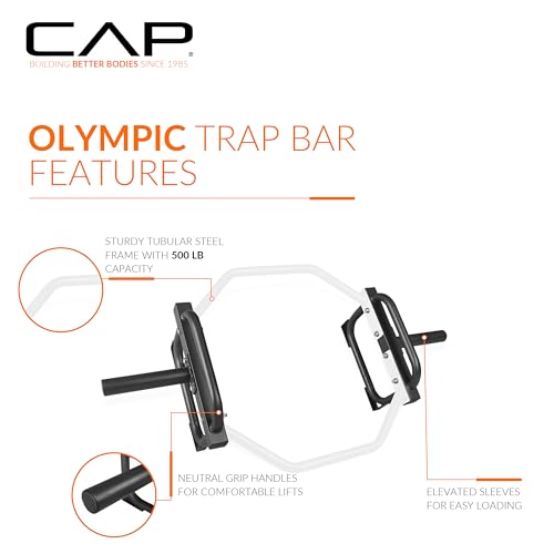 CAP Barbell Olympic Trap Bar and Shrug Bar for Deadlifts