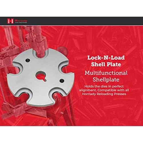 Hornady Lock N Load Shell Plate ? for Reliable Caliber Changes on Your Lock-N-Load Press ? Each Plate Works with Multiple Calibers ? Easy Case Insertion ? #35 Shell Plate